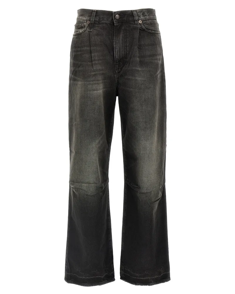 R13 Wayne artikulierte Knie -Jeans Black