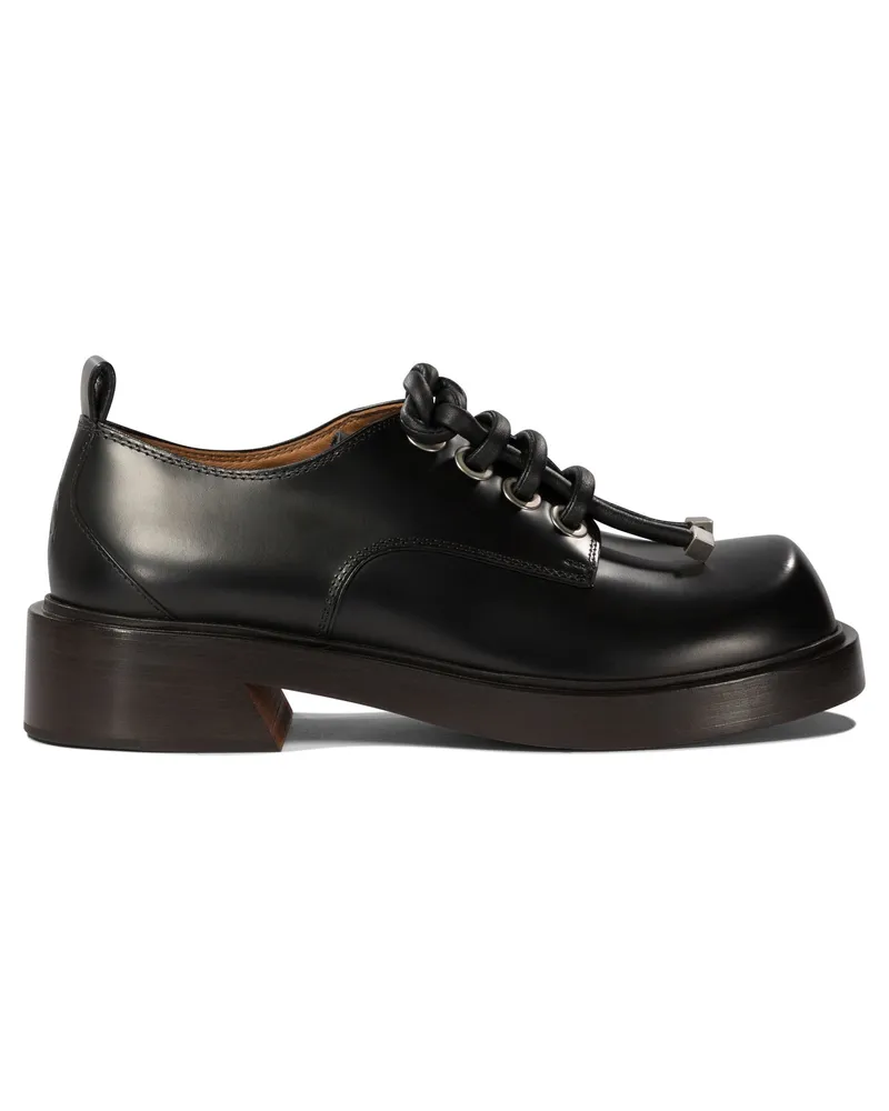 Alexander McQueen Alexander MC Königin Schnürung Derby Schuhe Black