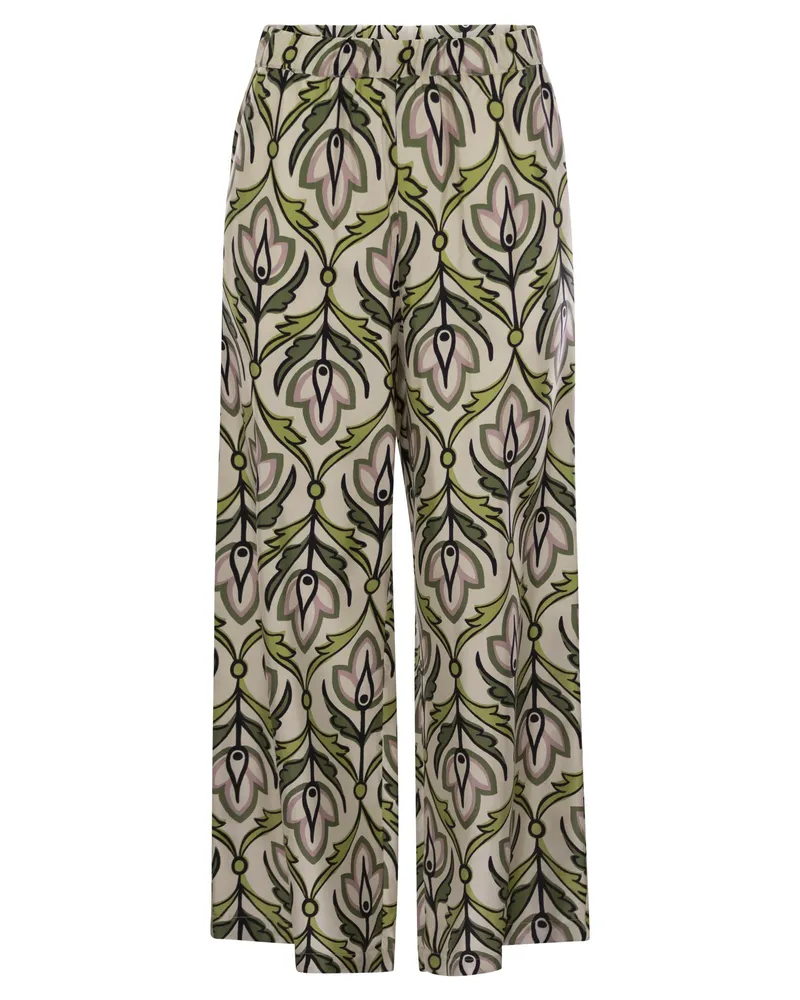 Max Mara Wochenende Max Mara Eusebio Silk Twill -Hosen Green