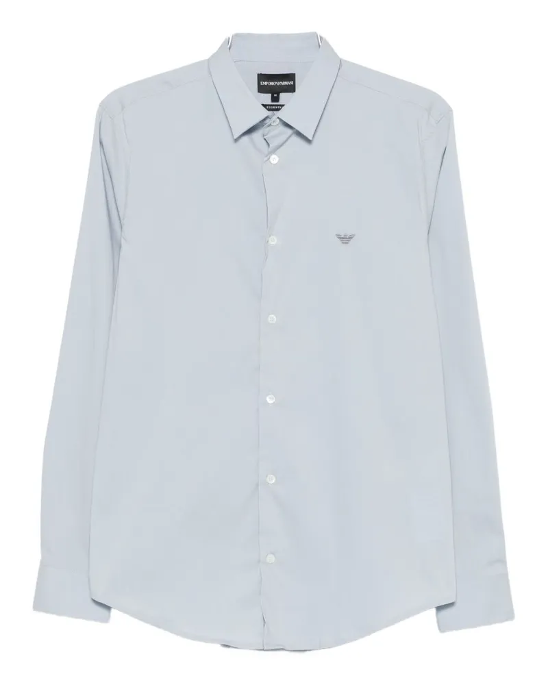 Emporio Armani Baumwollhemd Blue