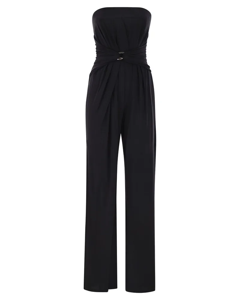 Max Mara Fiero Viscose Jersey Bustier Jumpsuit Night