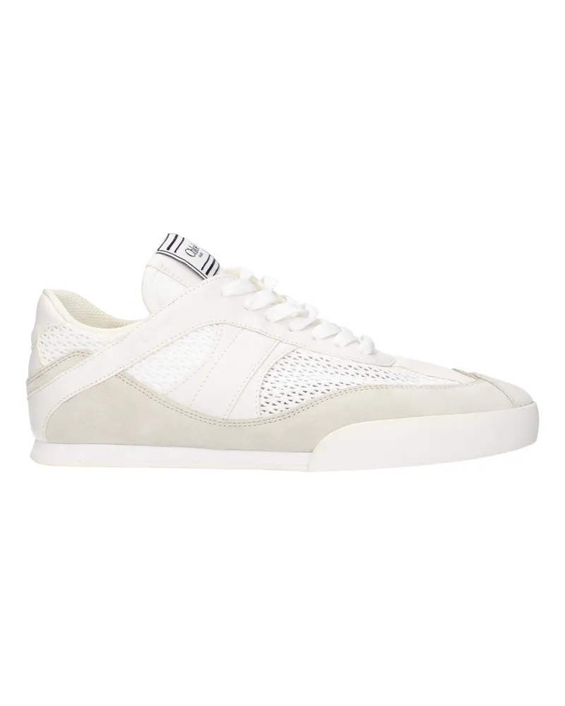 Chloé Damens Sneakers aus weißem/beigem Stoff -