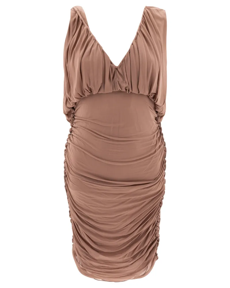 Saint Laurent Vestito Drappeggiato Pink