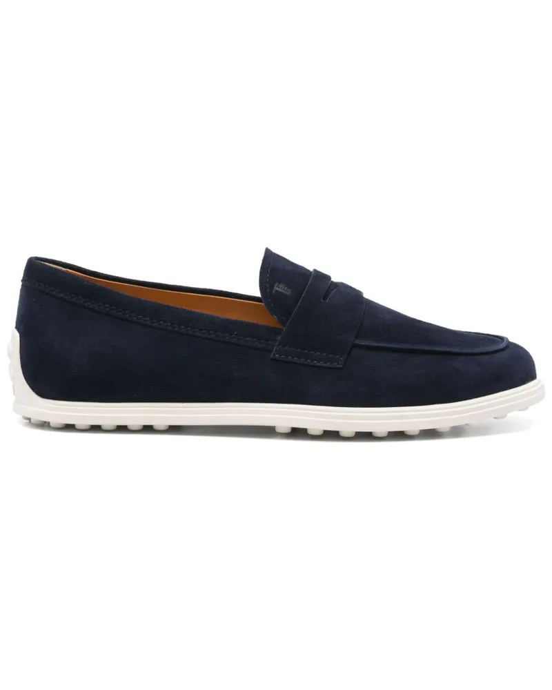 TOD'S Tod 's Wildleder -Leder -Ladung Blue