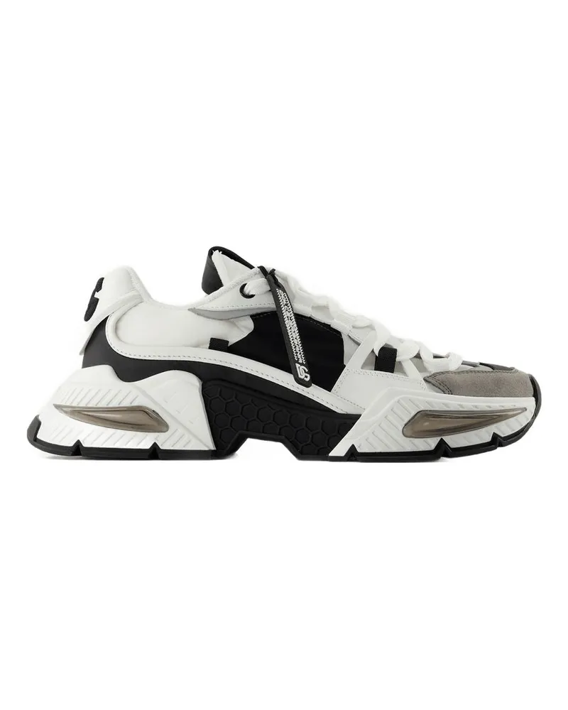 Dolce & Gabbana Flieger Sneakers  White/Black Nylon White