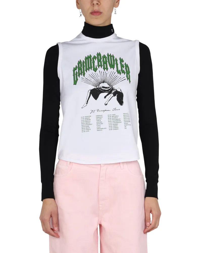 Raf Simons gedruckt Top White