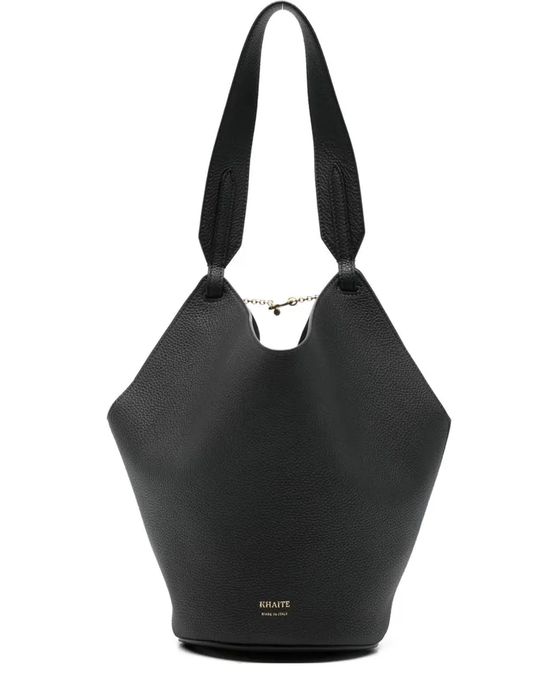 KHAITE Lotus Mini-Beuteltasche aus Leder Black
