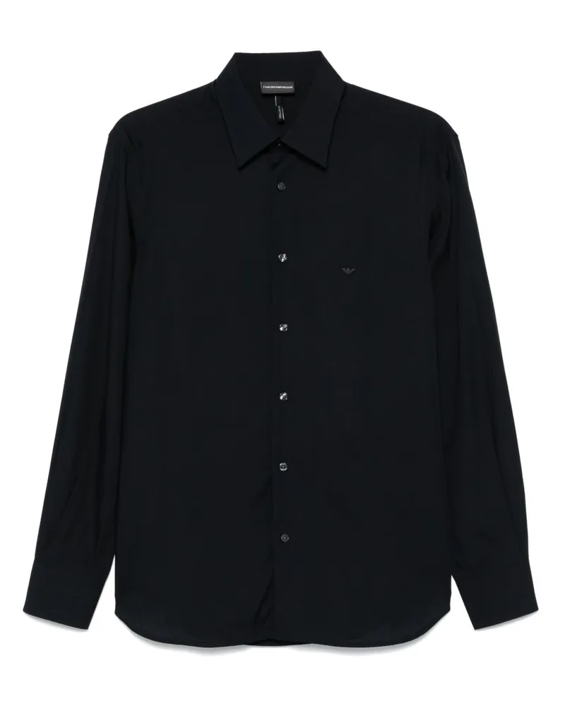 Emporio Armani gestreiftes Hemd Blue