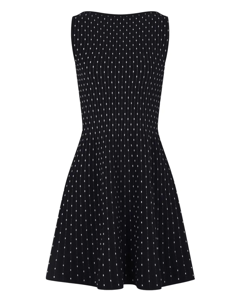 Emporio Armani gepunktete kurzes Kleid Blue