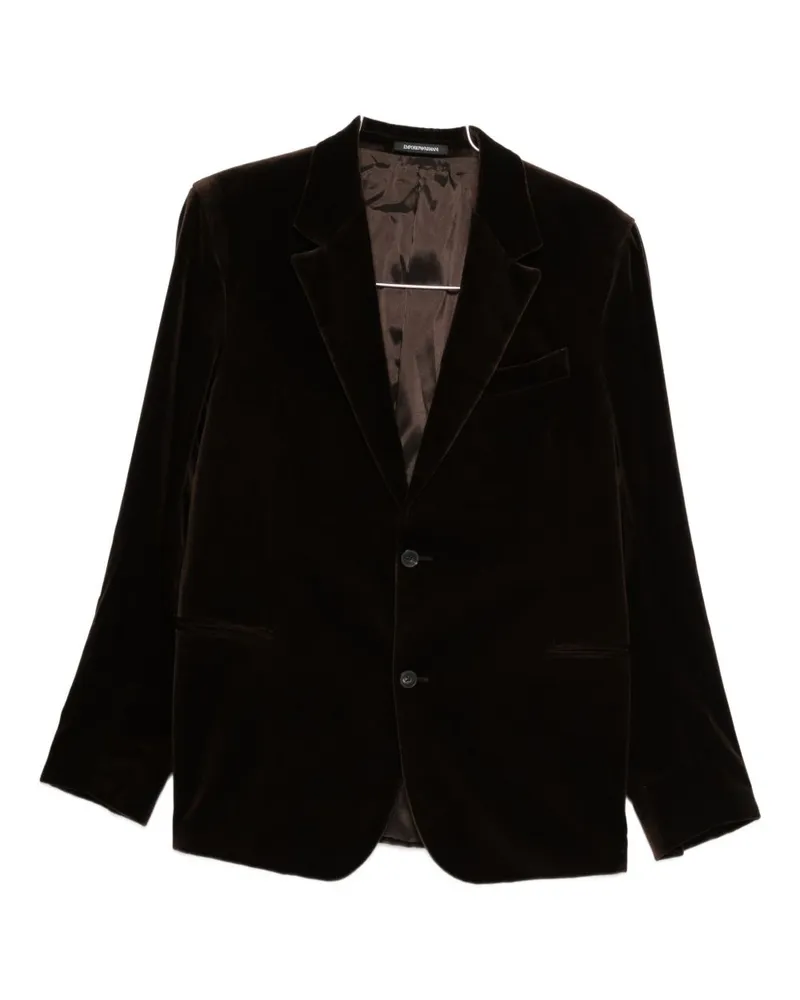 Emporio Armani Cotton Single Breasted Jacke Grey
