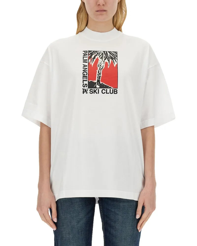 Palm Angels Palm Ski Club T -Shirt White