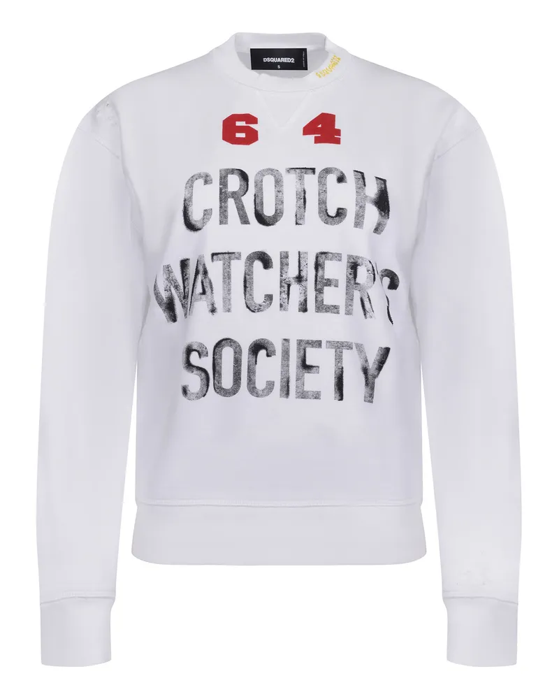 Dsquared2 Sweatshirt aus Baumwolle White