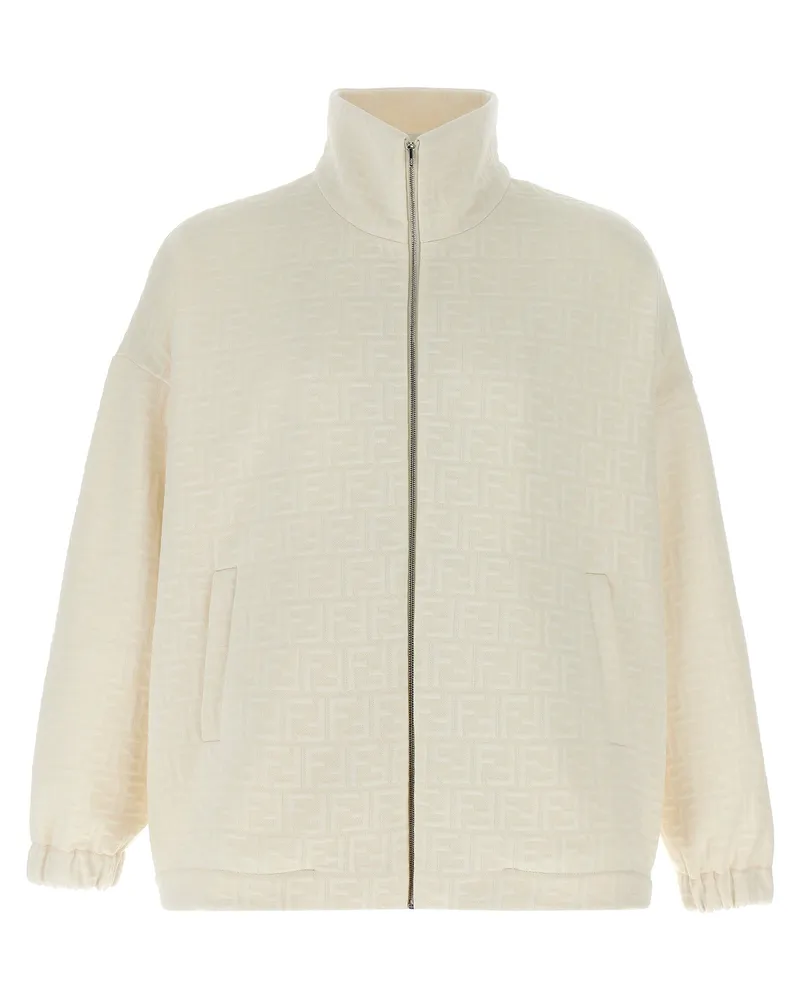 Fendi überall im Logo Sweatshirt White
