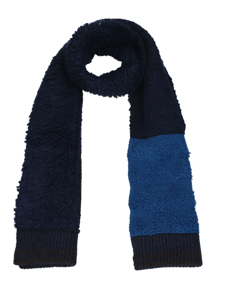 Bottega Veneta Damens Schals Wolle Blau/Dunkelblau -