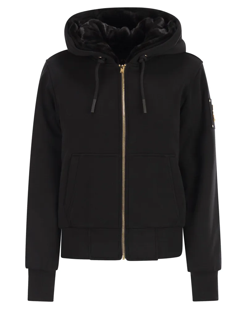 Moose Knuckles Madison Bunny gepolsterter Kapuzenpullover Black