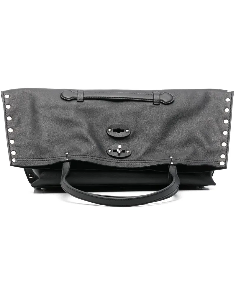 Zanellato a'spasso mittelgroße Lederhandtasche Black