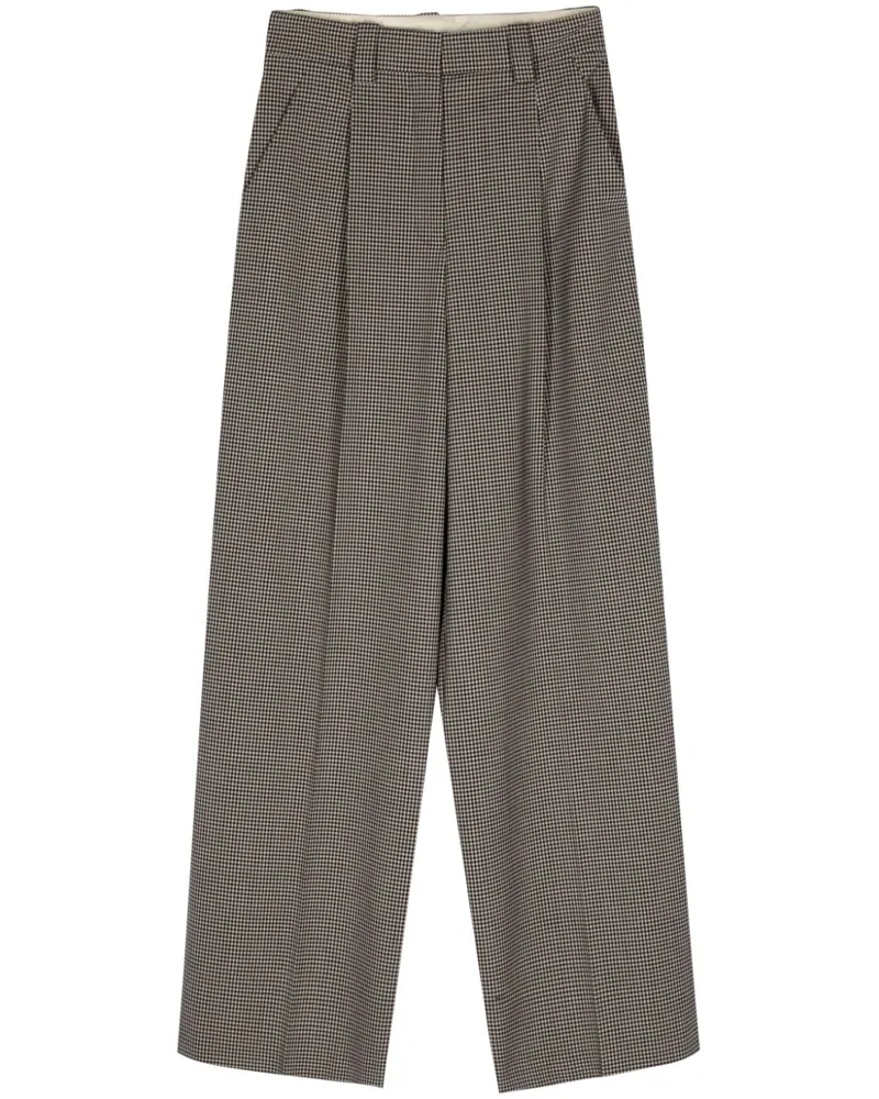ALYSI Wolle Mischung breites Beinhosen Blue