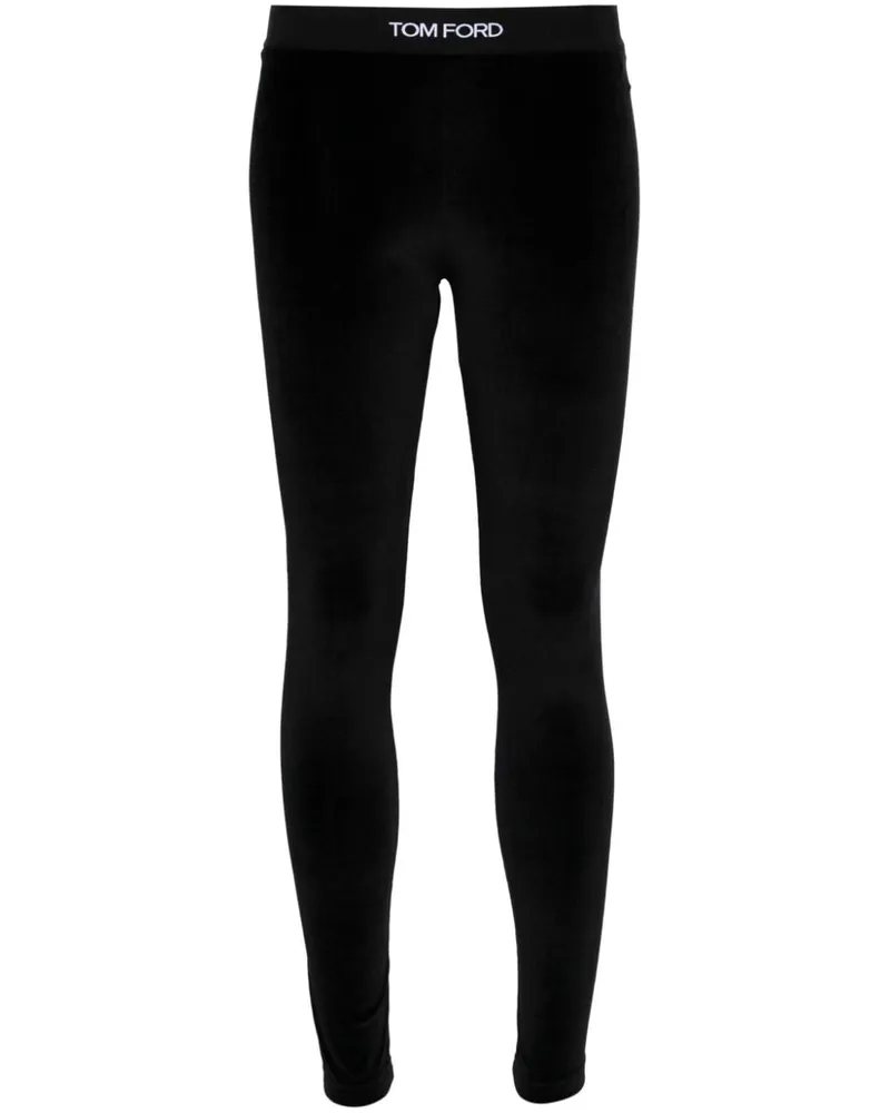 Tom Ford Velvet Leggings Black