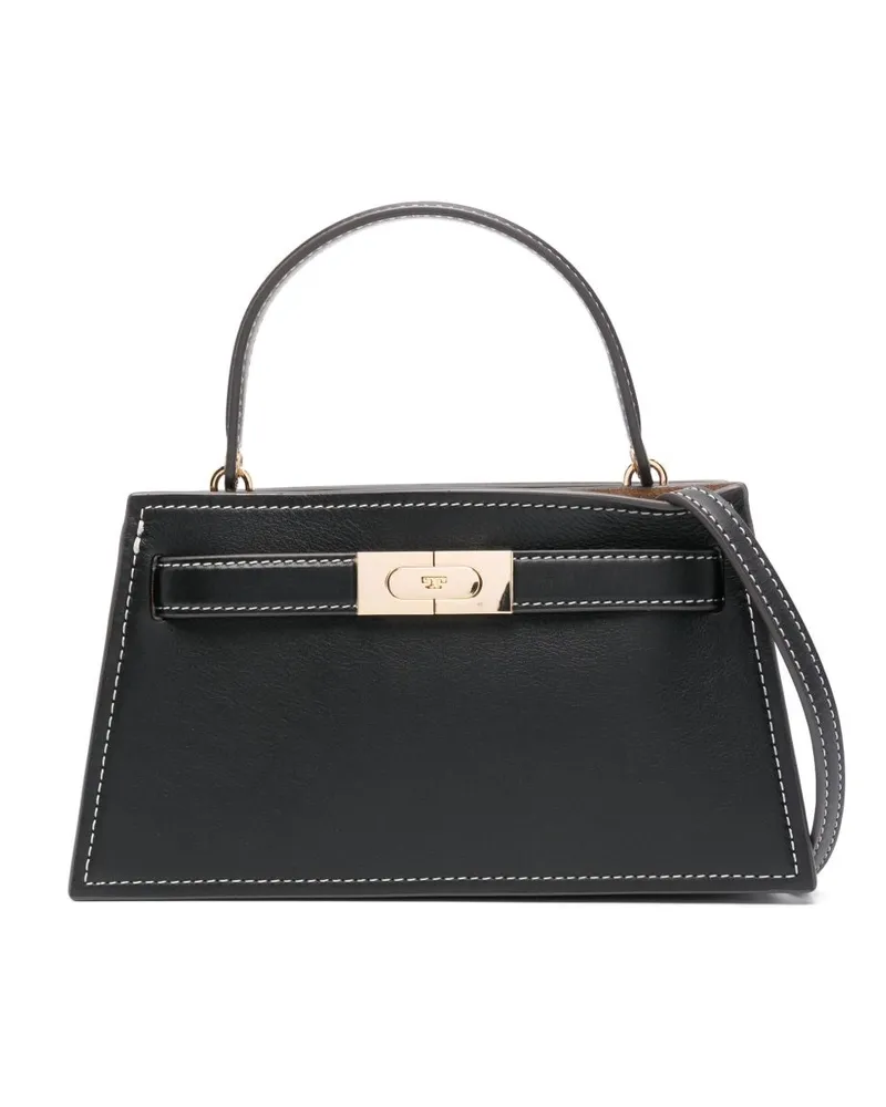 Tory Burch Lee Radziwill kleine Lederhandtasche Black