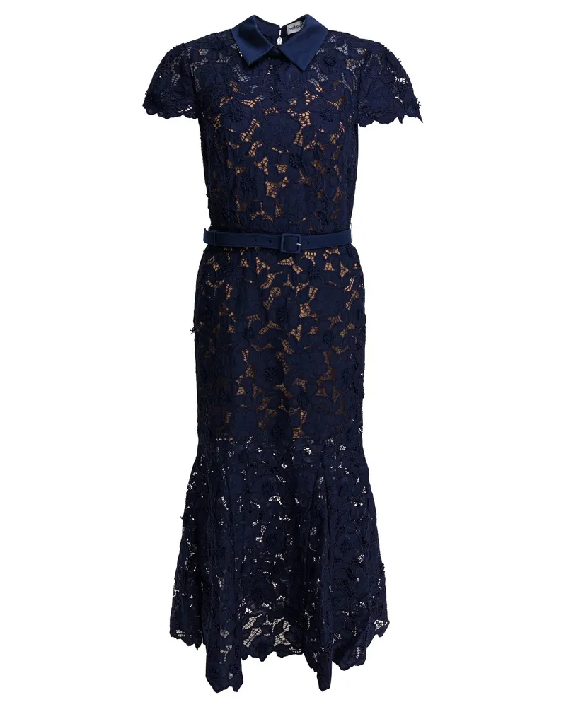 Self-Portrait Ausgestelltes Spitzenkleid von Blue
