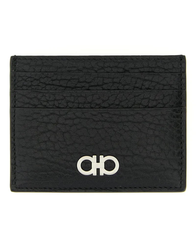 Ferragamo Kartenetui „Gancini Black