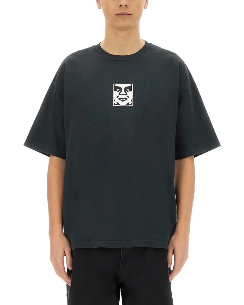 Obey Gehorchen "Icon Face" T -Shirt Black