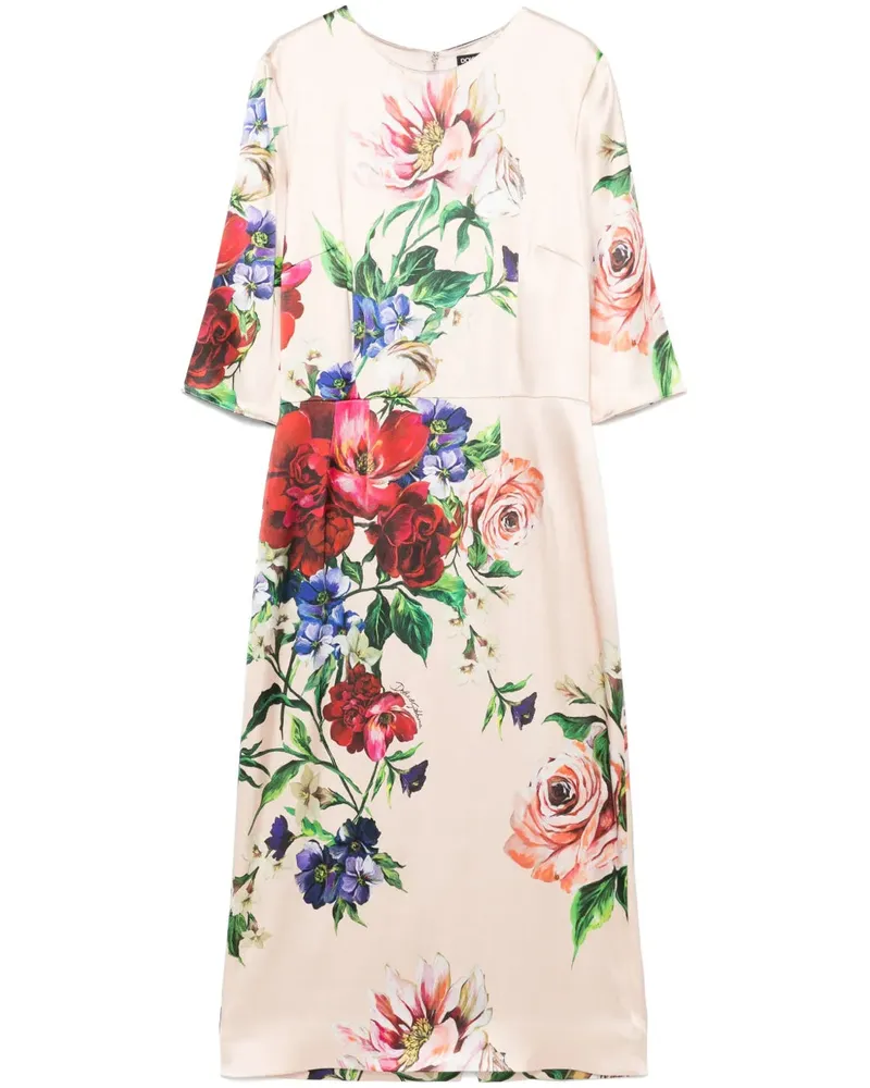 Dolce & Gabbana Floral Midi Kleid H25pr