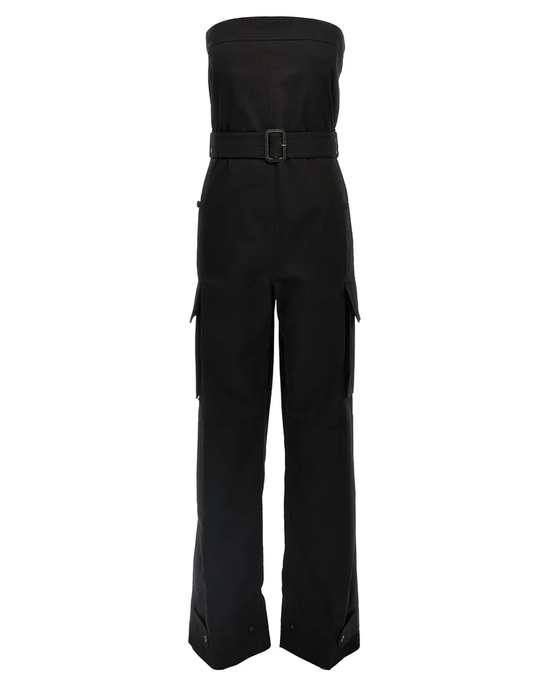 Saint Laurent Cassandre' Bustier Jumpsuit Schwarz
