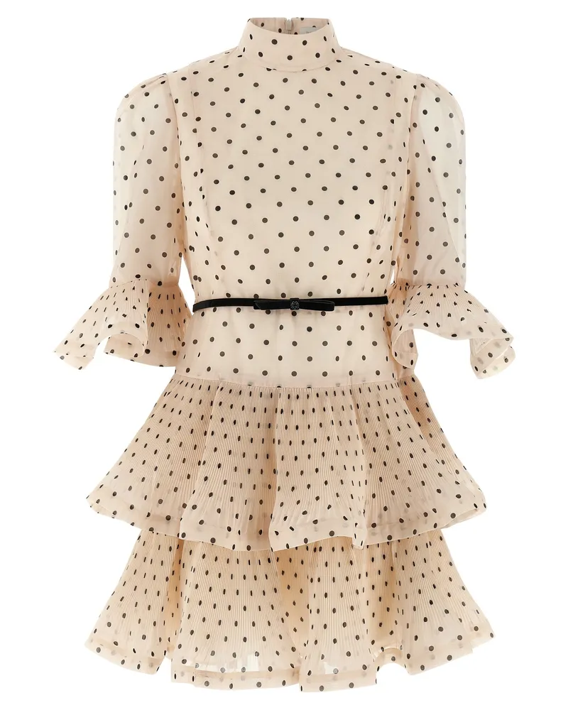Zimmermann Kleid „Plisseeärmel White