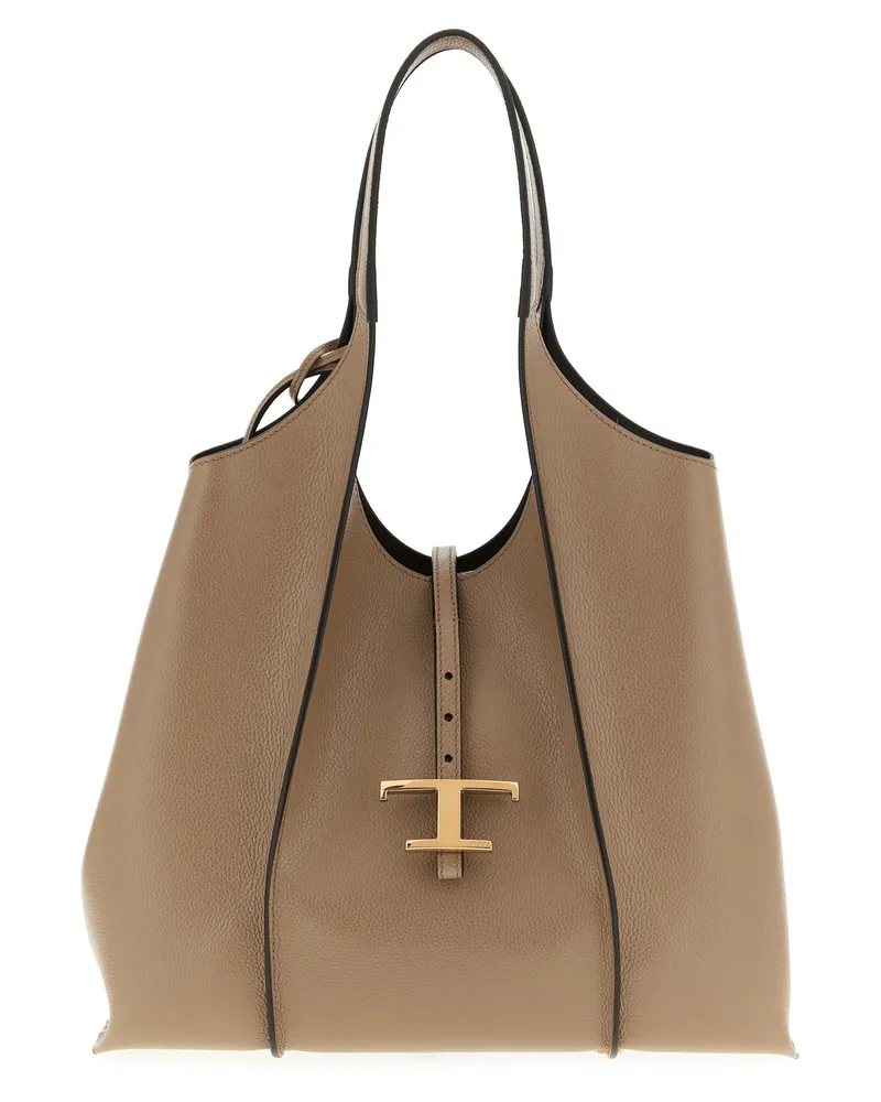 TOD'S Einkaufstasche „T Timeless Beige
