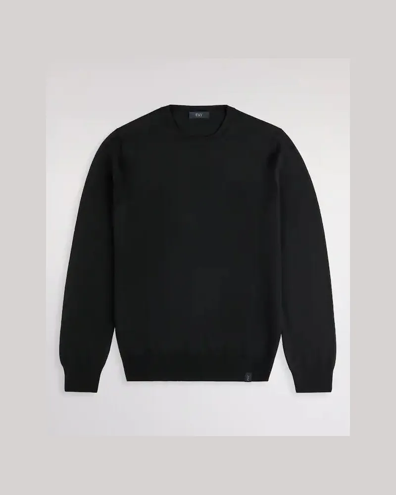 Fay Wollpullover Black