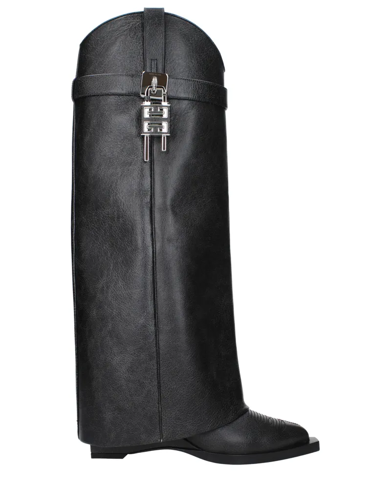 Givenchy Cowboy Boots Frauen Leder schwarz -