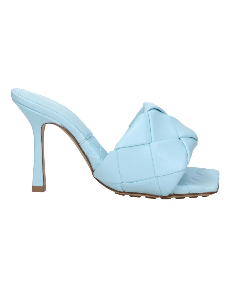 Bottega Veneta Damens Sandalen Hellblaues Leder -
