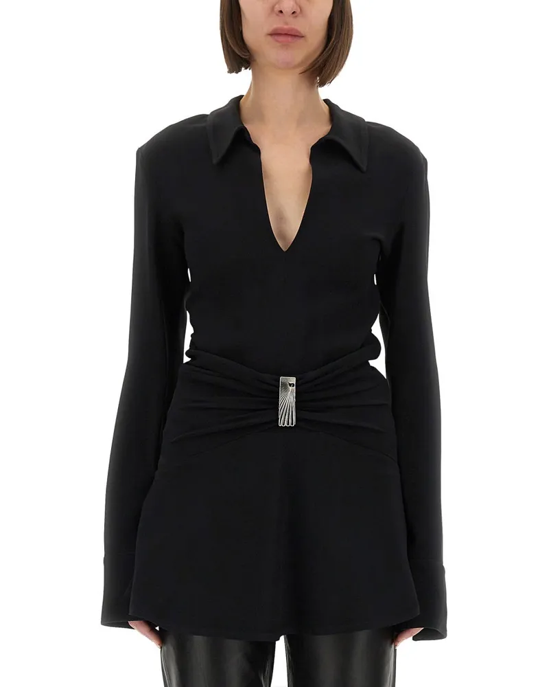 ATTICO Das Attico Cady Mini -Kleid Black