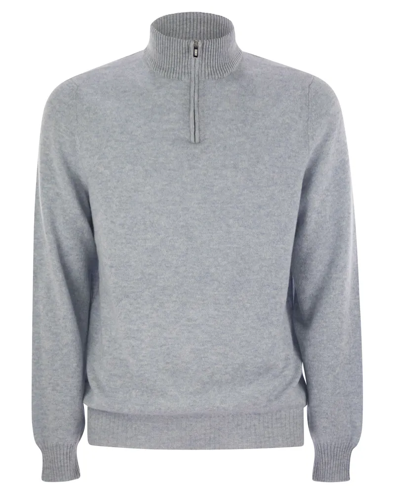 Fedeli Favonio Persia Cashmere Halb Zip -Pullover Light