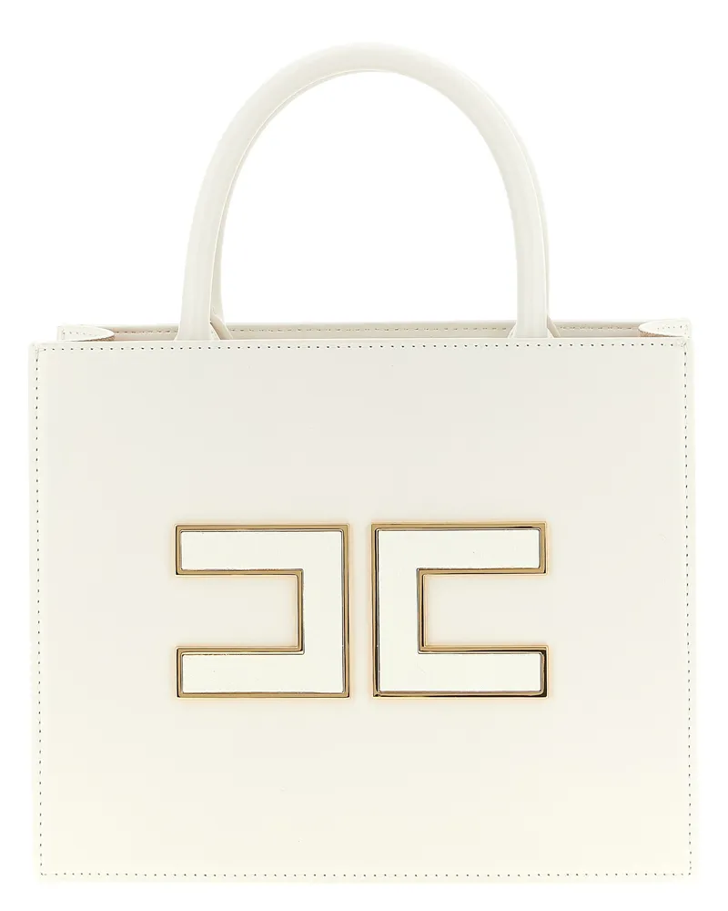 Elisabetta Franchi Tote' kleine Handtasche White
