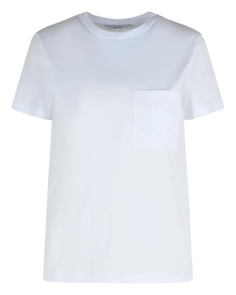 Max Mara Papaya' weißes Baumwolltrikot -T -Shirt White