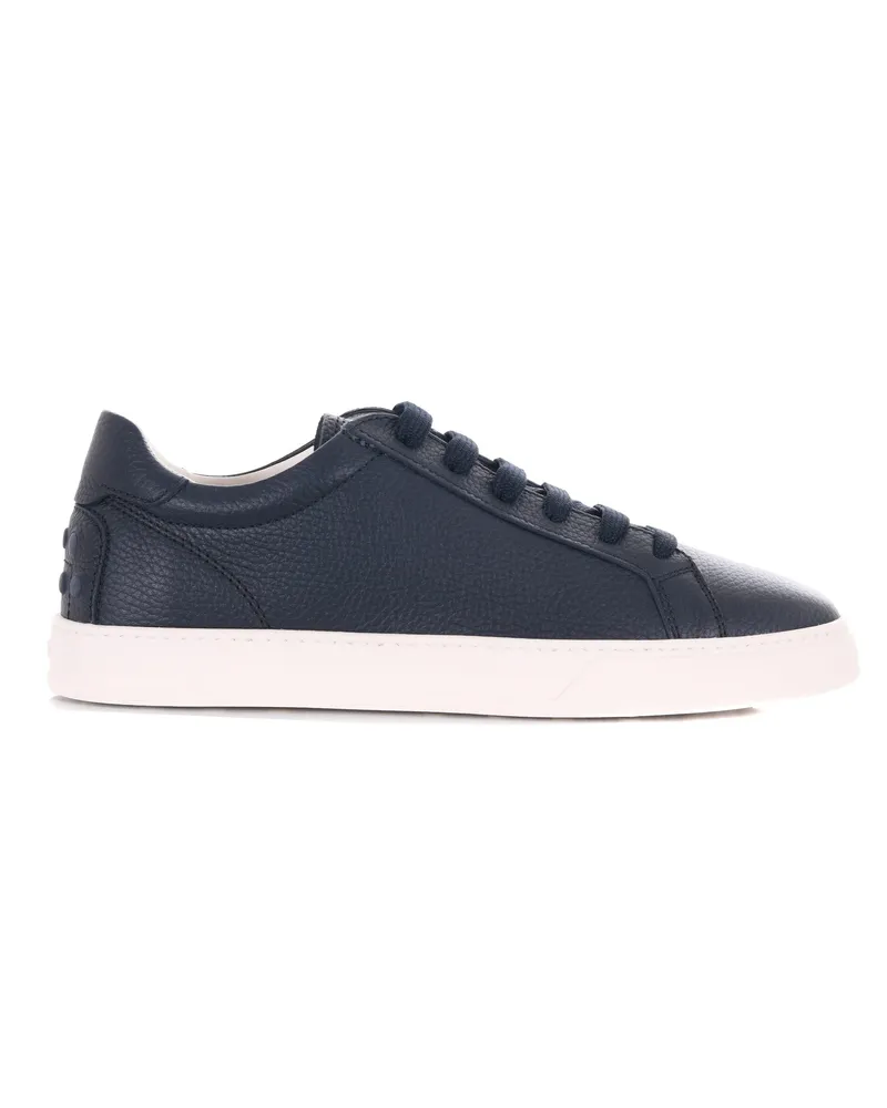 TOD'S Tod 's Turnschuhe aus gehämmertem Leder Blue