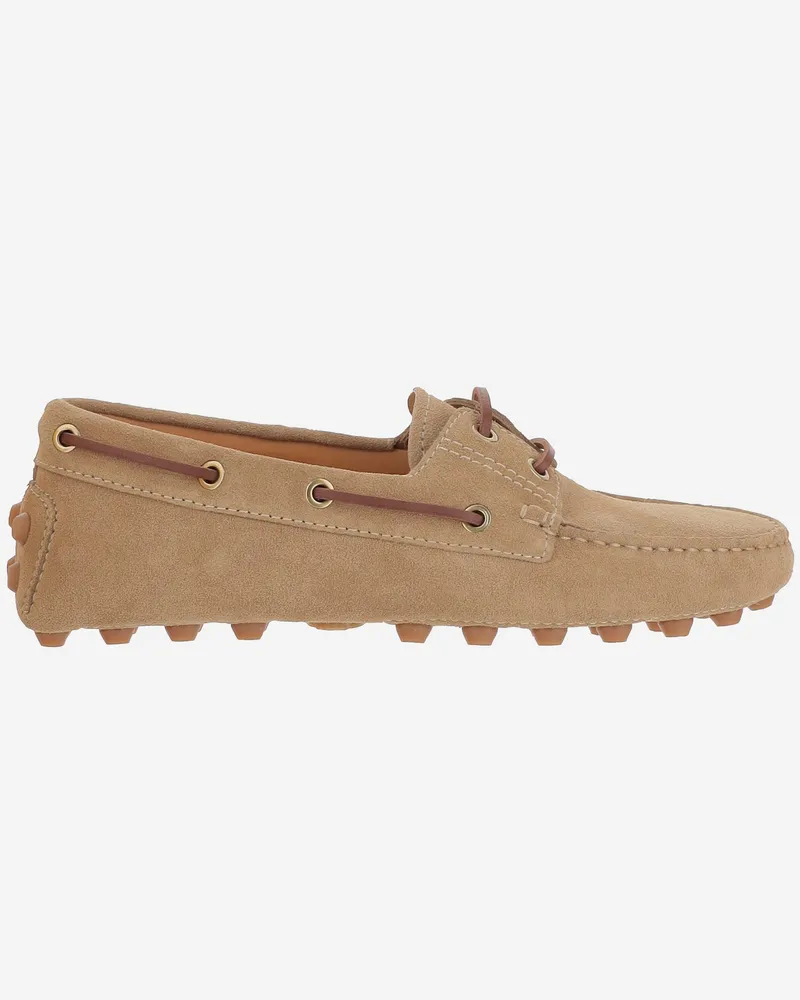 TOD'S Tod 's Wildleder -Gommino -Bubble -Ladung White