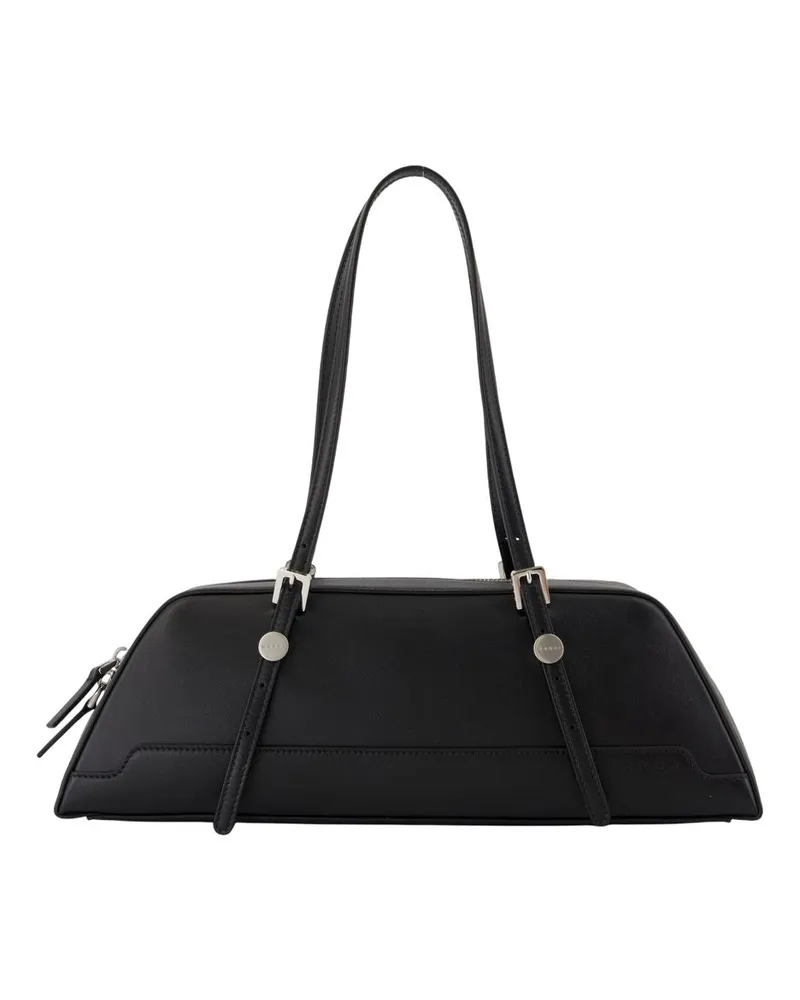 Marni Duffle Umhängetasche  Leder schwarz Schwarz