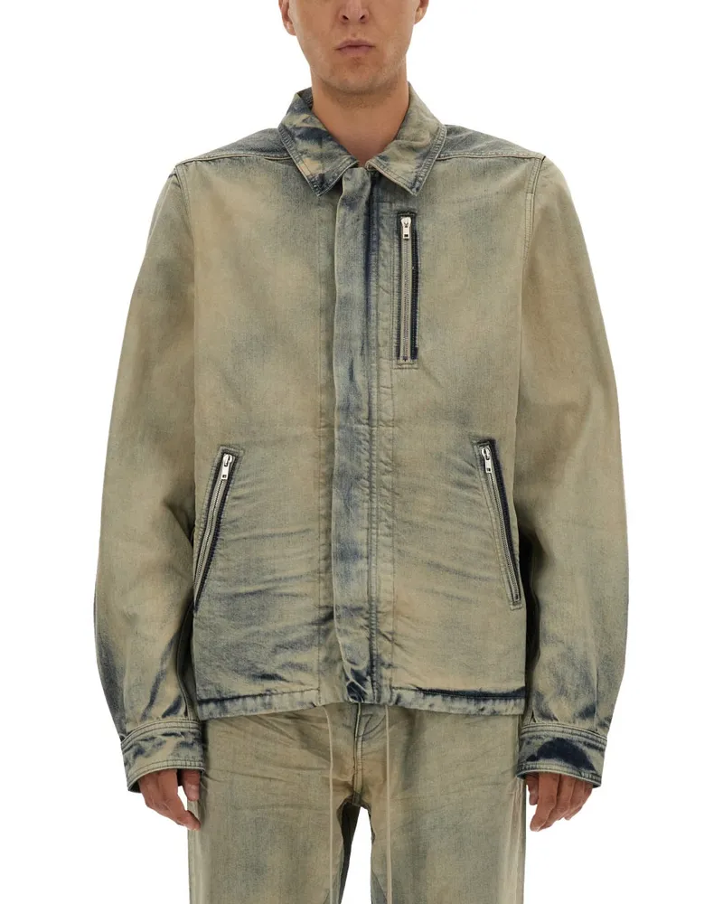 DRKSHDW by Rick Owens Jacke mit verborgenem Reißverschluss Denim