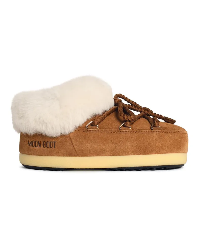 Moon Boot Mondboot 'evx' Cognac Suede Pantoffeln Brown
