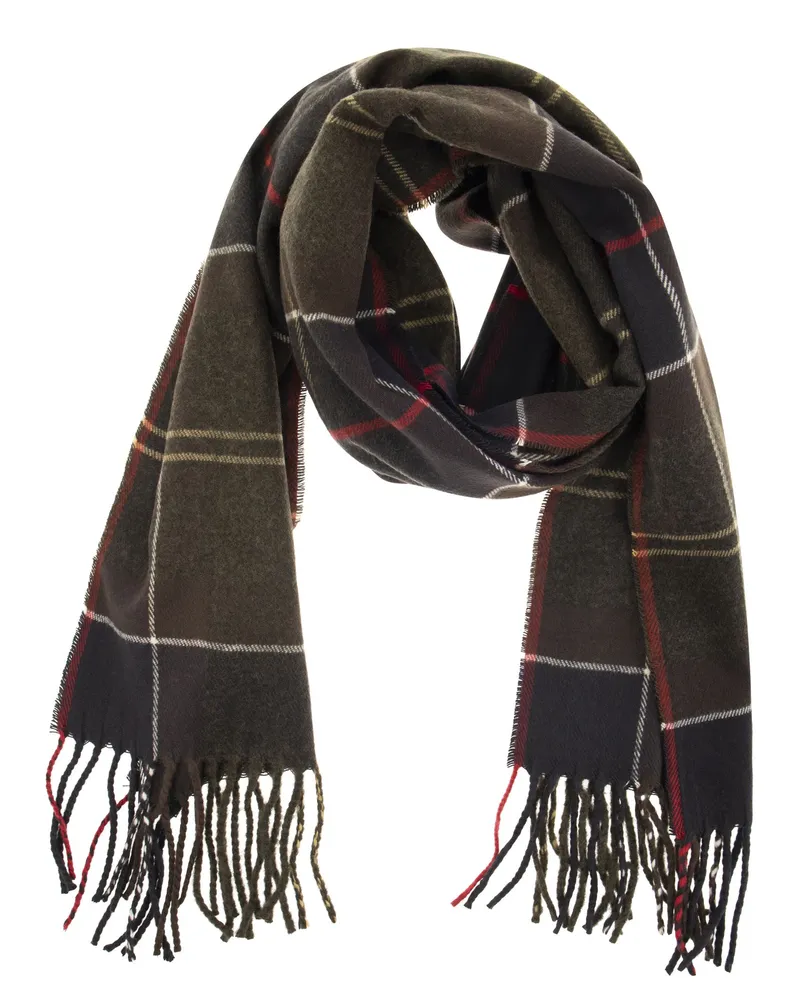 Barbour Schal mit Tartan -Muster Olive