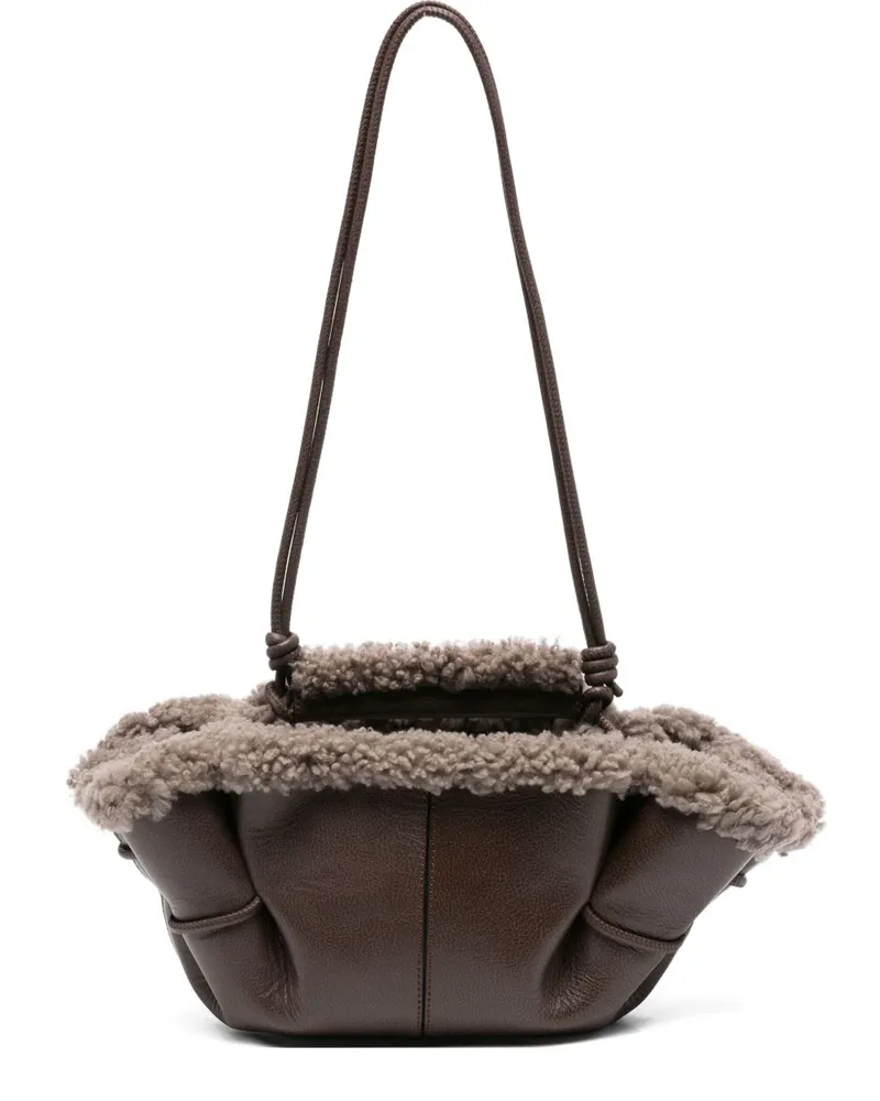 HEREU Hieru Arta Mini Lederhandtasche Marrone