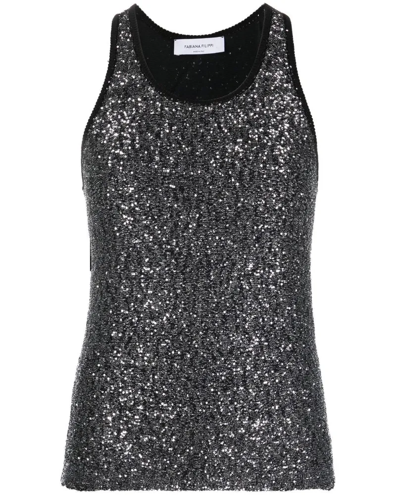 Fabiana Filippi Pailletten -Tanktop Black