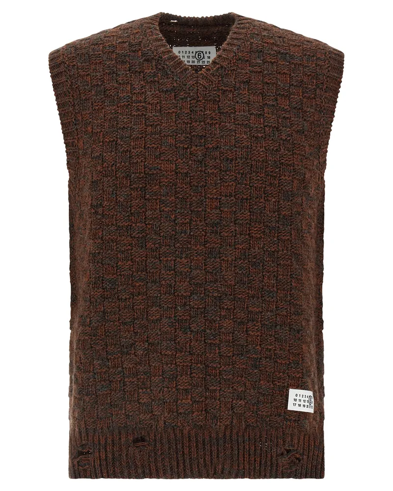 Maison Margiela gestrickte Weste Multicolor