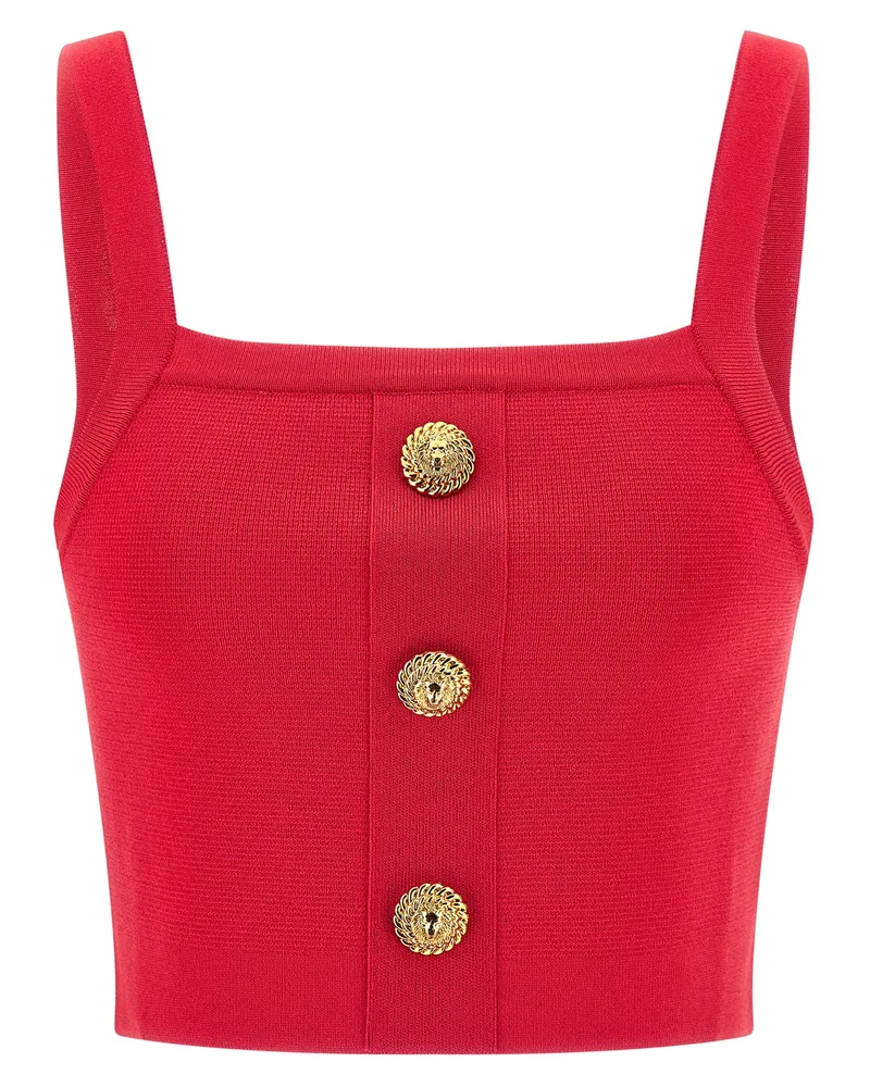 Balmain Top 3 Knöpfe Fuchsia