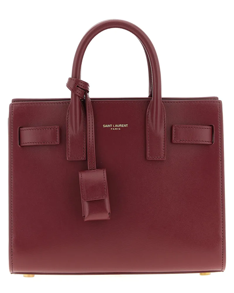 Saint Laurent Nano „Sac De Jour“ Handtasche Bordeaux