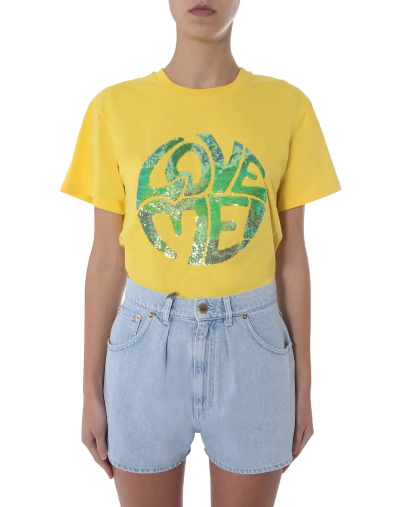 Alberta Ferretti Crew Neck T -Shirt Yellow