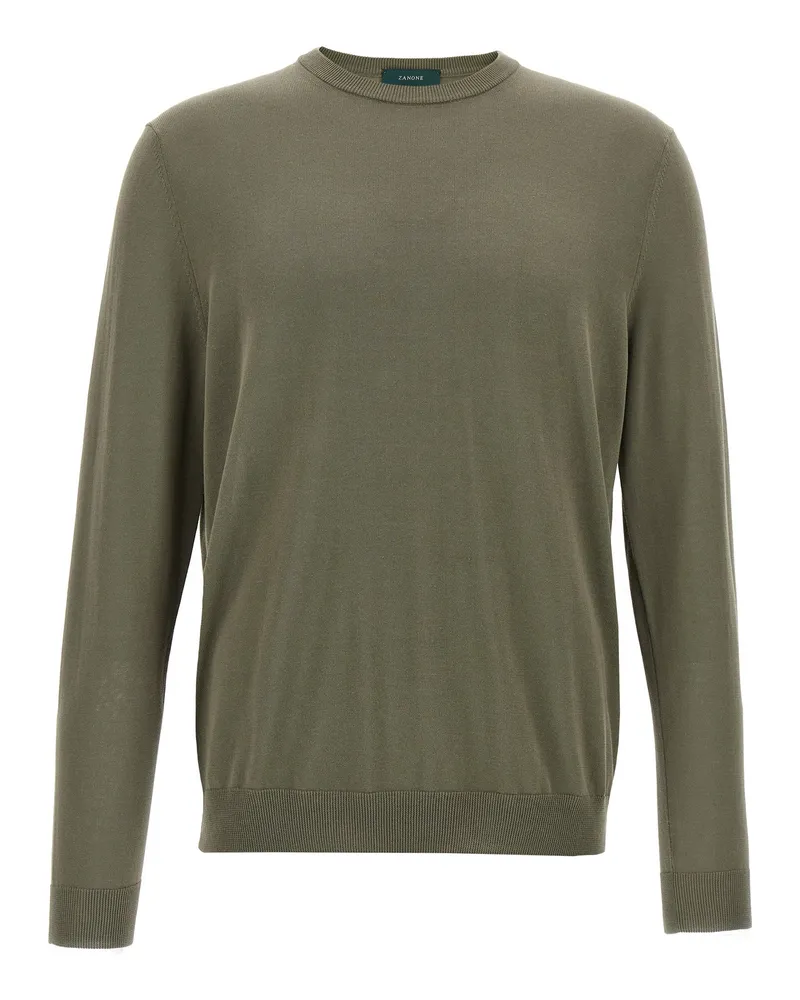 Zanone Baumwollpullover Green